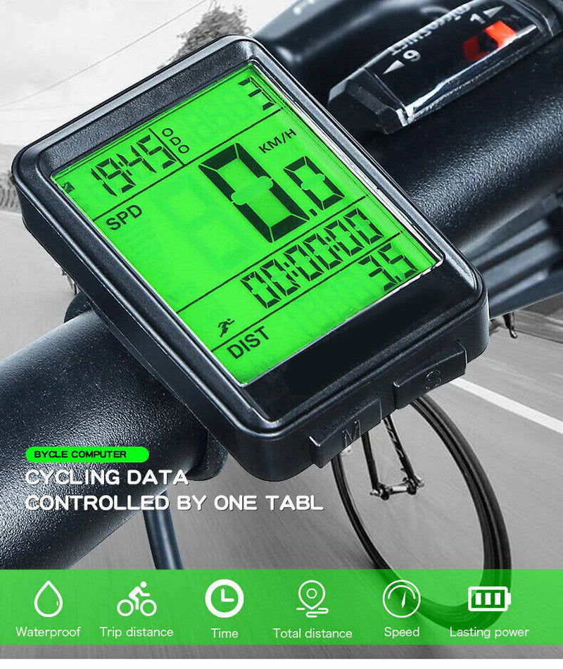 Bike Bicycle Speedometer Cycle Digital Odometer Computer Waterproof LCD Wireless