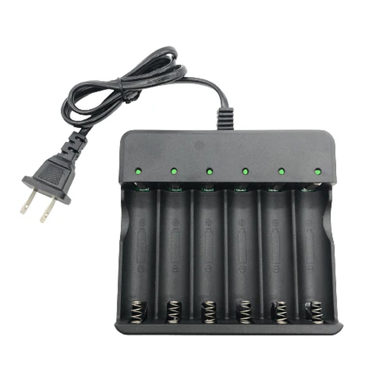 Li-Ion Lithium Smart Charger 3.7V 2 4 6 Slot for 16340/14500/26650 RCR123 USA A+