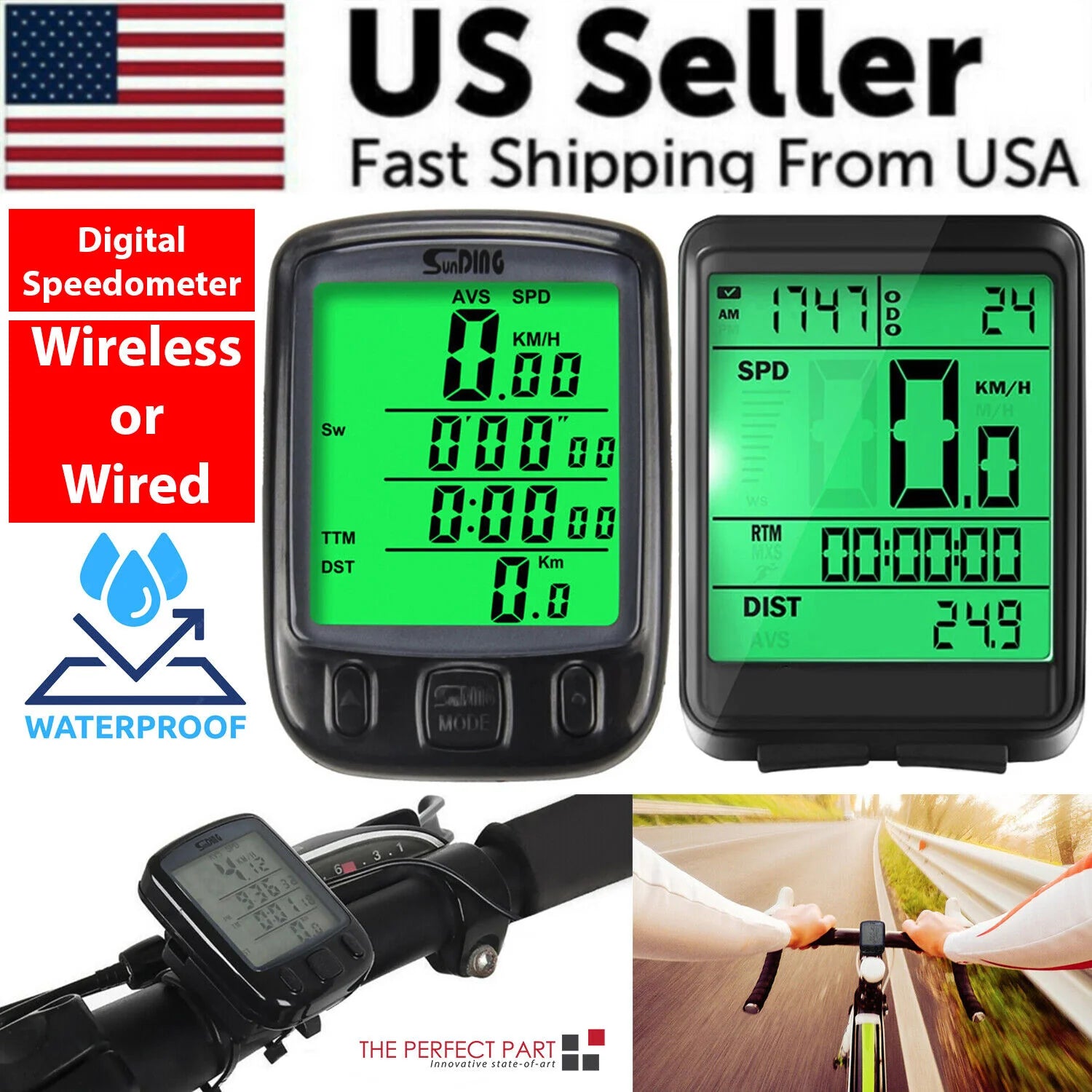 Bike Bicycle Speedometer Cycle Digital Odometer Computer Waterproof LCD Wireless